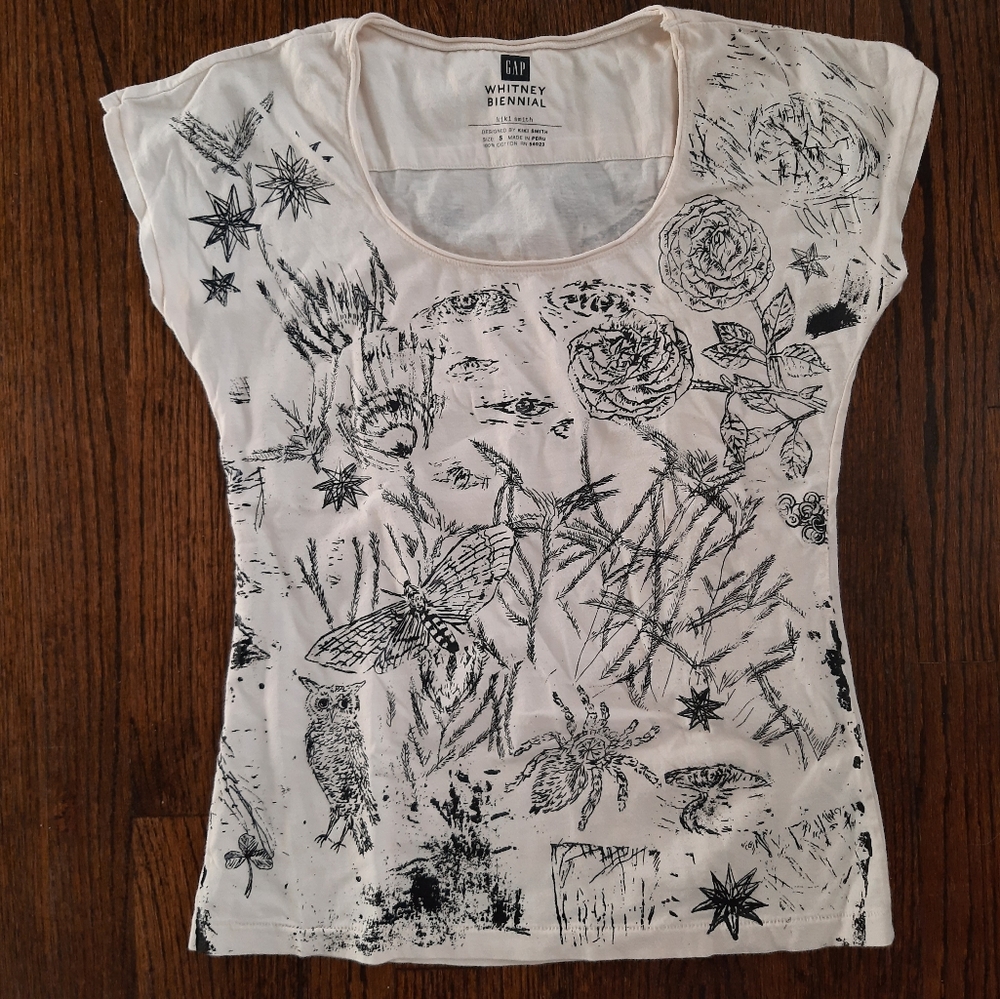 VERY RARE Limited Edition Kiki Smith 2008 Whitney Museum Biennial T-Shirt, SM
